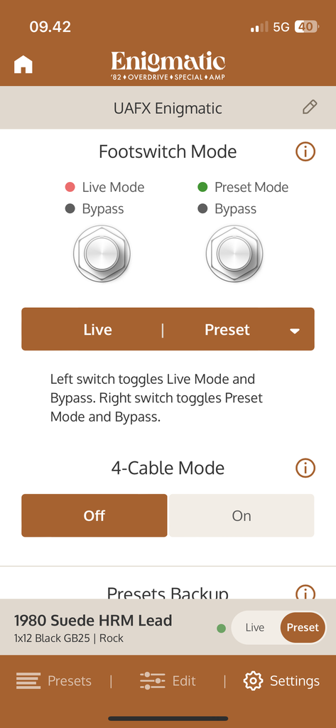 Universal Audio UAFX Enigmatic '82 Overdrive Special Amp