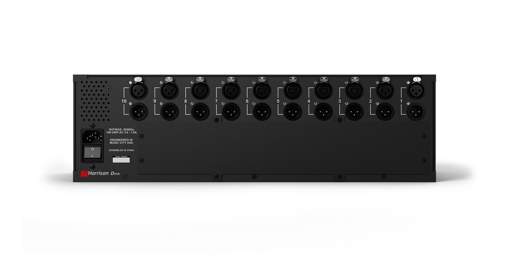 Harrison 500 Rack with Dante card and Mixer