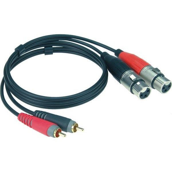 Klotz XLR-RCA dupla kábel - 1m