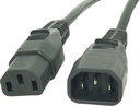 Noname Tápkábel hosszabbító 1.8m (IEC C13-C14)