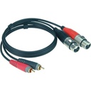 Klotz XLR-RCA dupla kábel - 3m
